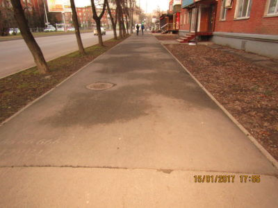г.Краснодар ул.Тургенева (тротуар более 1600м2)